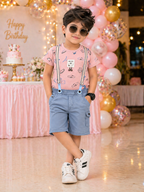 Suspender Style Tee&HalfPant